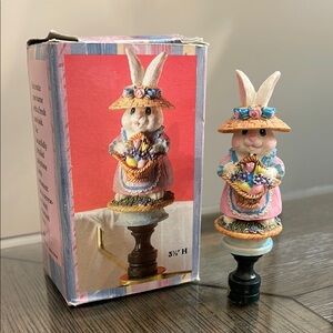 Vintage CURRENT Easter Bunny Rabbit Lamp Finial Lamp Ornament